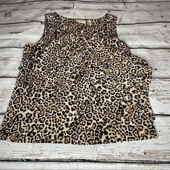 Chico’s Sleeveless Leopard Print Blouse Size 1 - Picture 7 of 12